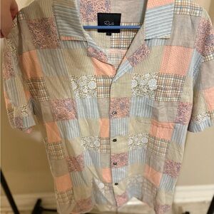 Rails Men's Pastel Patchwork Button Down Shirt